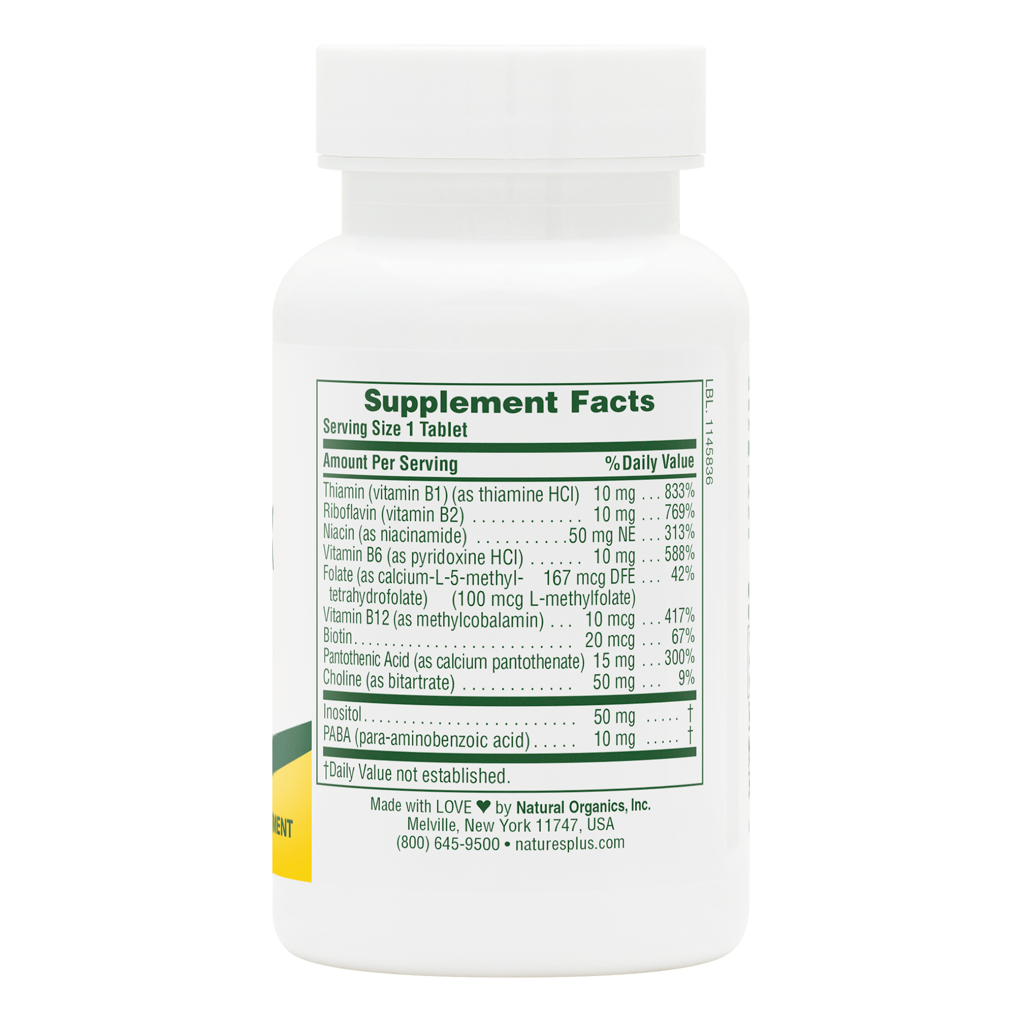 B-Complex with Rice Bran Tablets - 90 Count