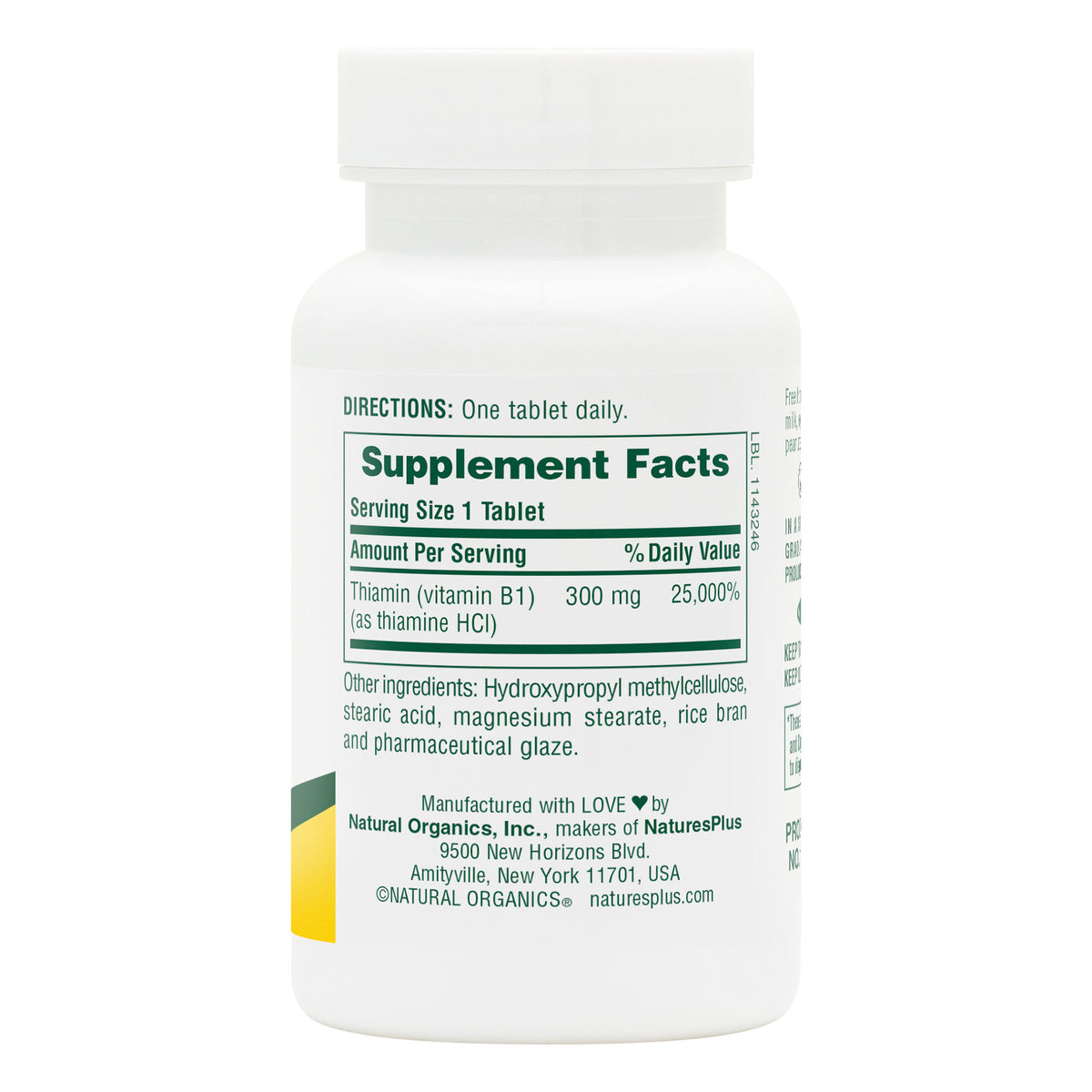 product image of Vitamin B1 300mg Sustained Release containing 90 Count