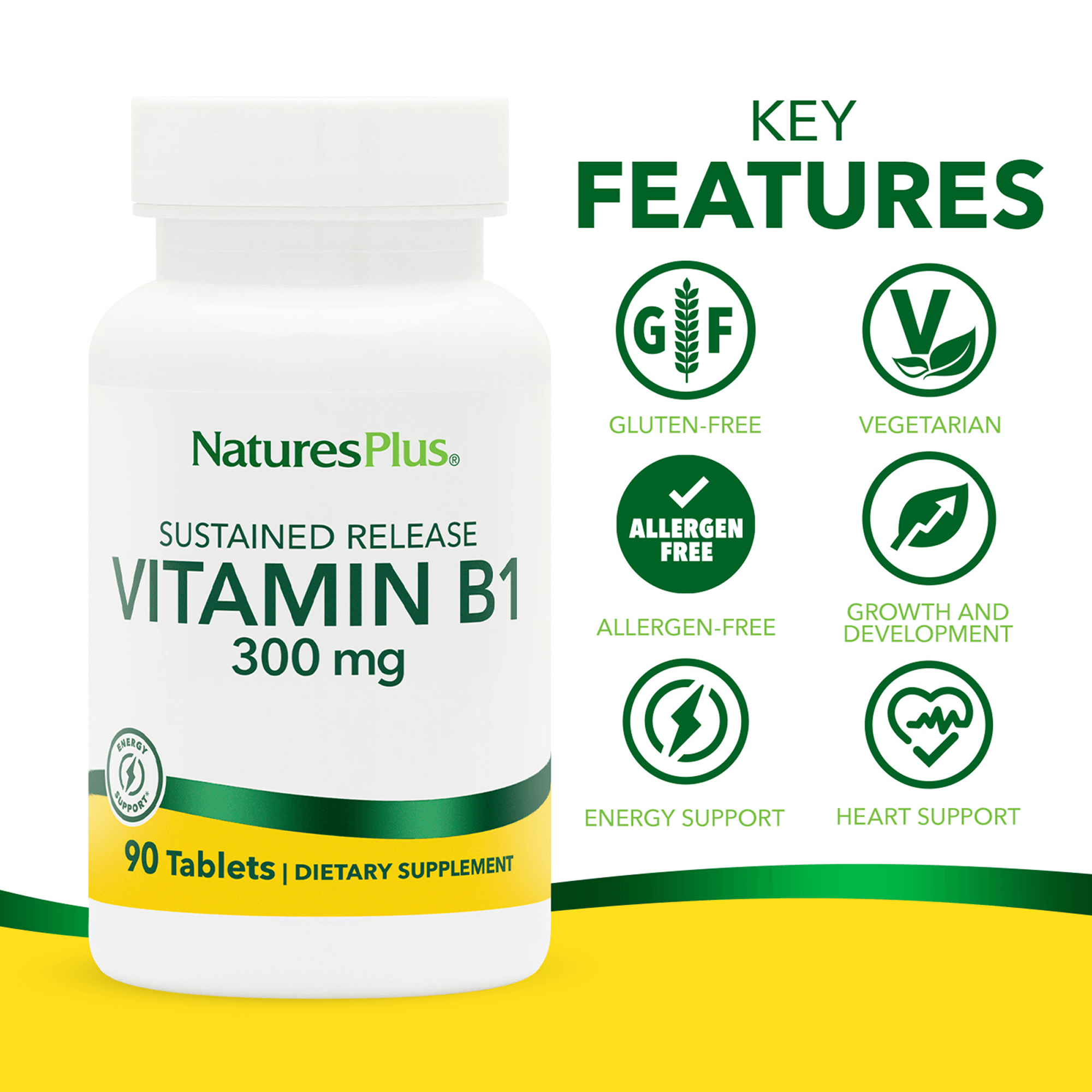Vitamin B1 300mg Sustained Release - 90 Count