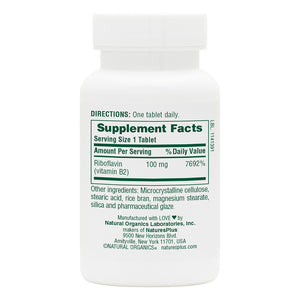 First side product image of Vitamin B2 100 mg Tablets containing 90 Count