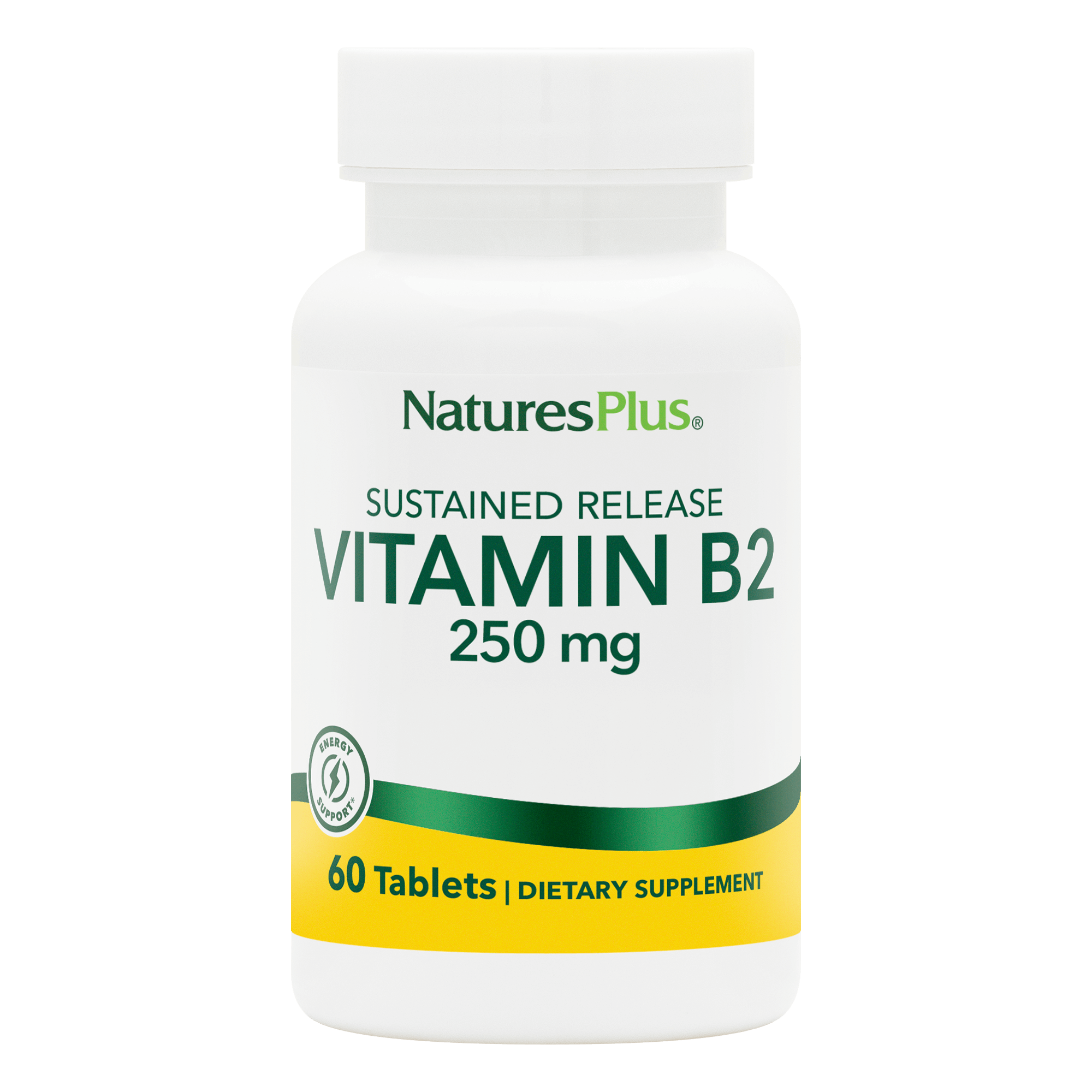 Vitamin B2 250 mg Sustained Release Tablets - 60 Count
