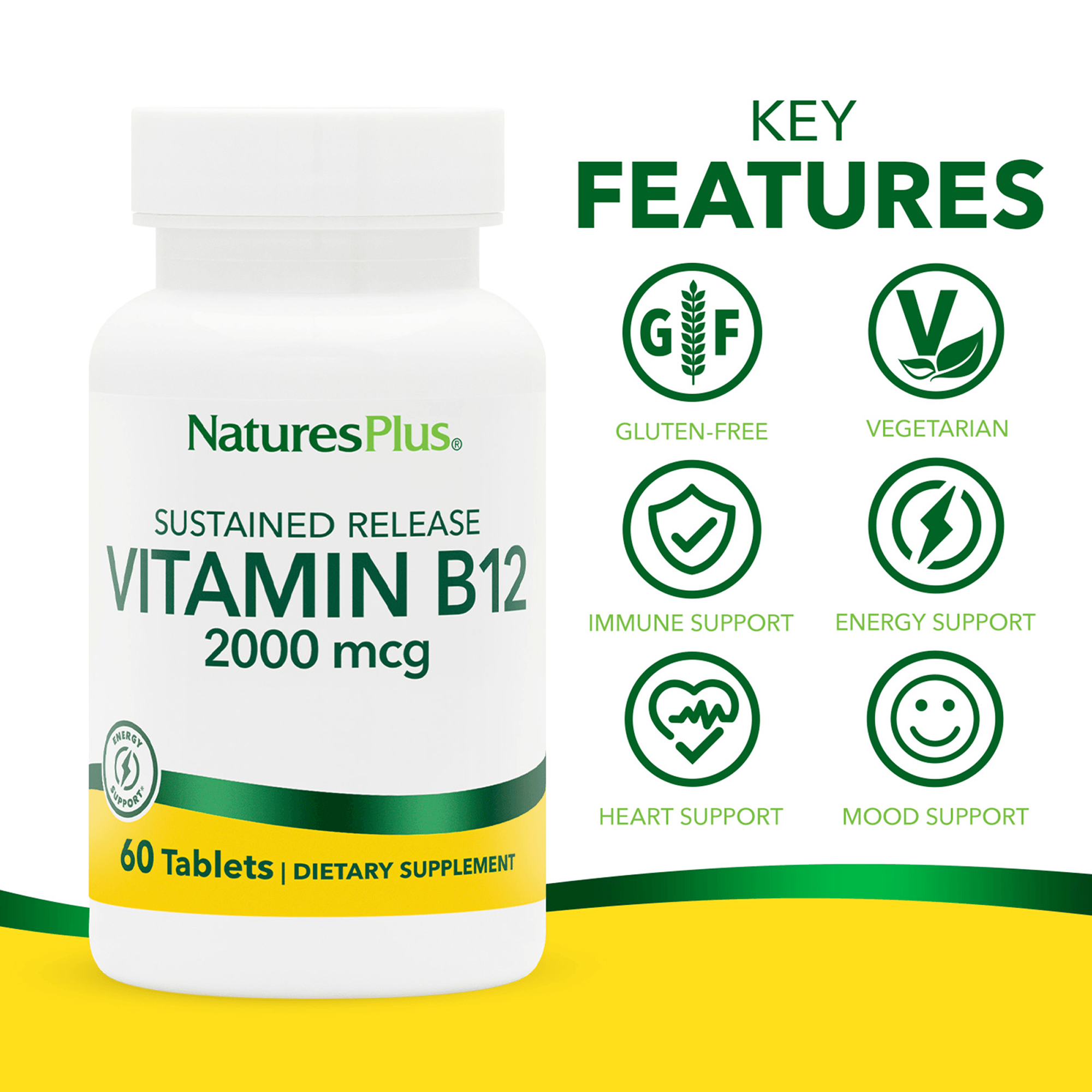 Vitamin B12 500 mcg Tablets - 90 Count