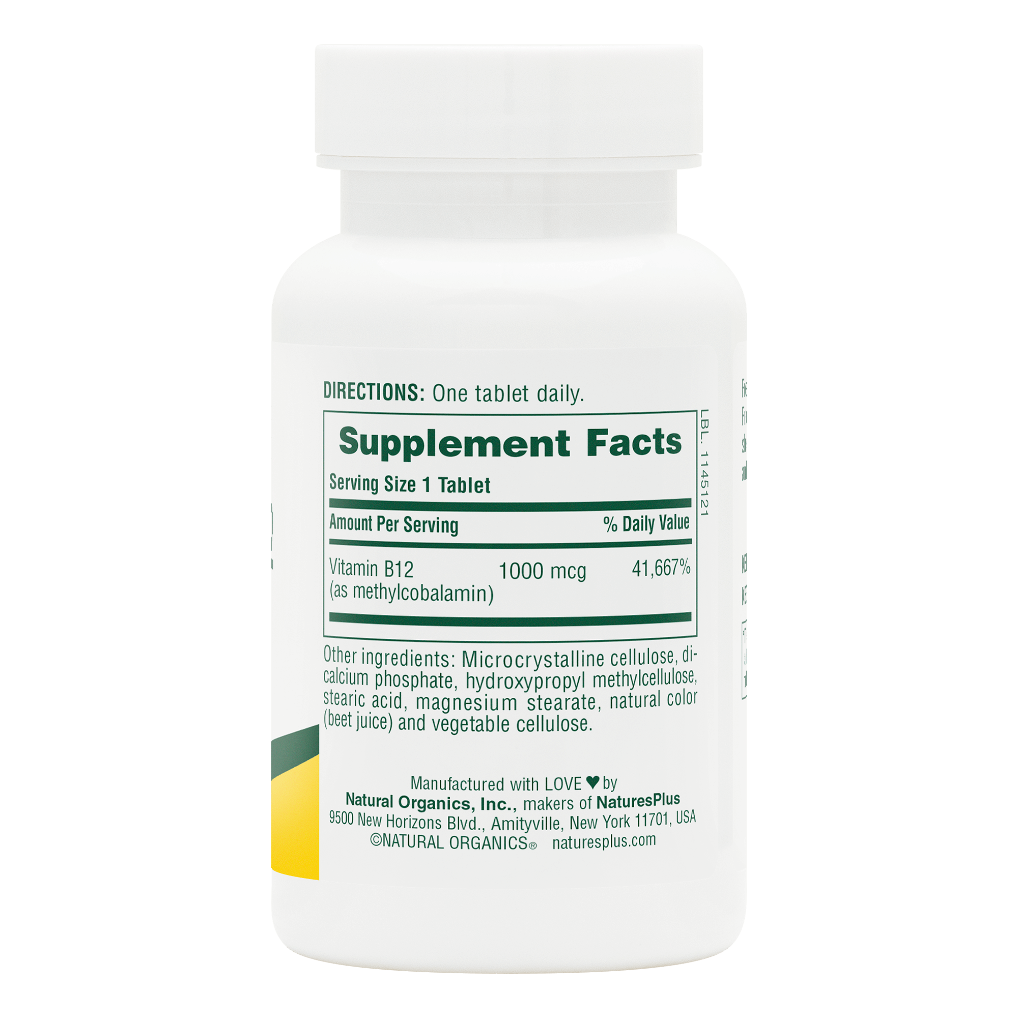 Vitamin B12 1000 mcg Tablets - 90 Count