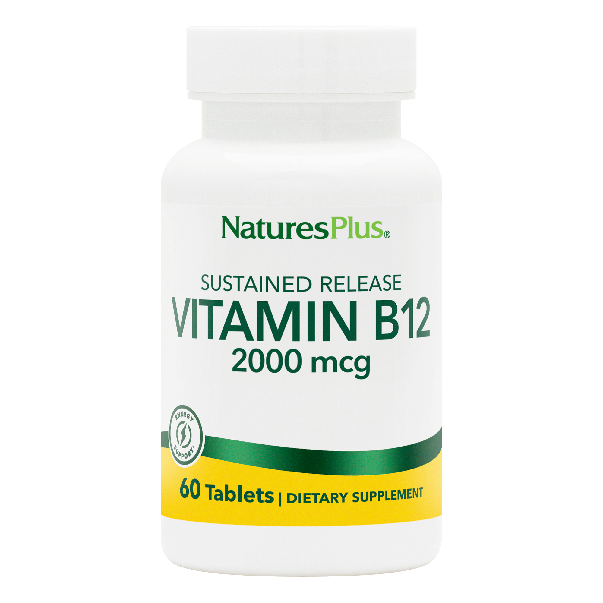 Vitamin B12 2000 mcg Sustained Release Tablets - 60 Count