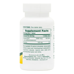 First side product image of Vitamin B12 2000 mcg Sustained Release Tablets containing 60 Count