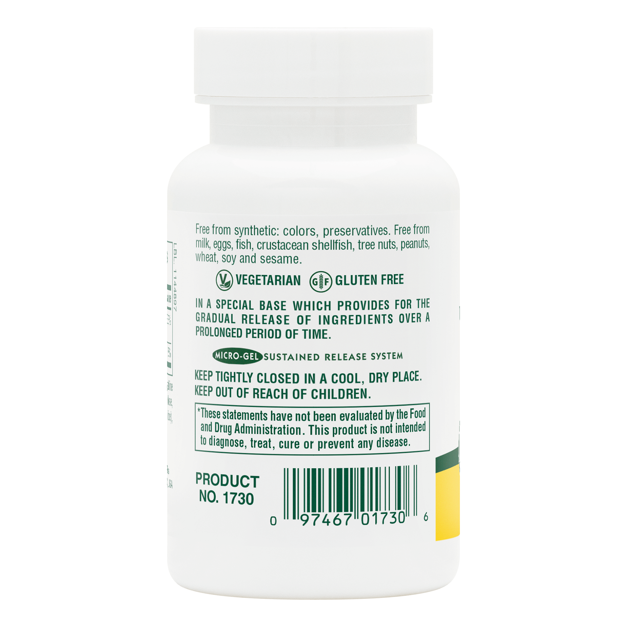 Vitamin B12 2000 mcg Sustained Release Tablets - 60 Count