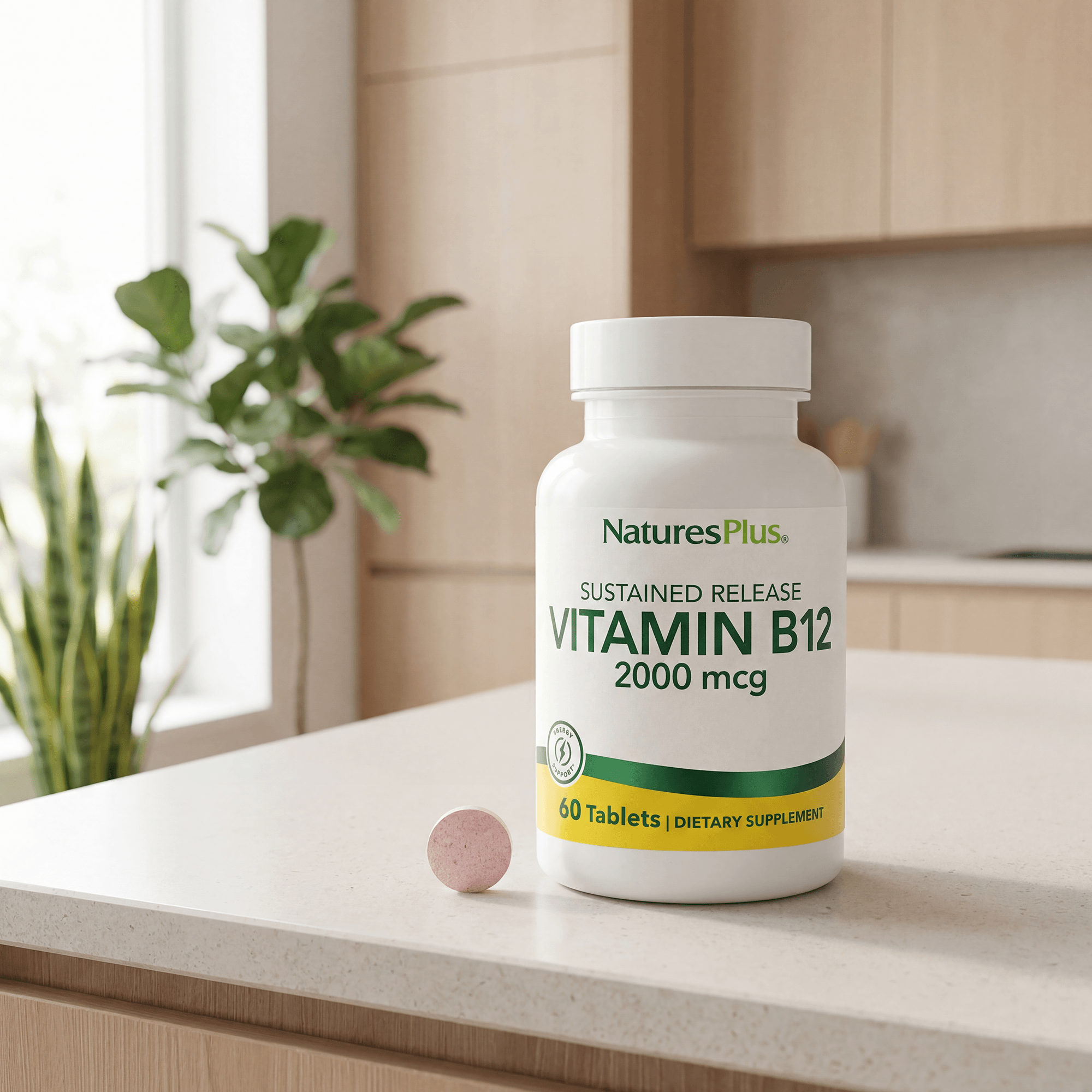 Vitamin B12 2000 mcg Sustained Release Tablets - 60 Count