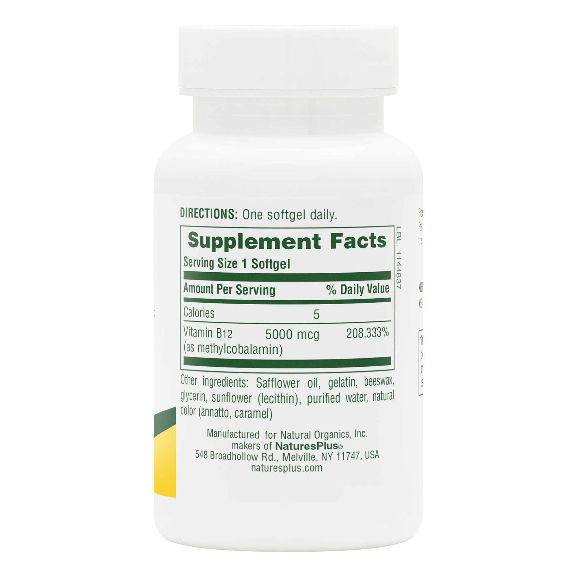 Shot-O-B12® 5000 mcg Softgels - 30 Count
