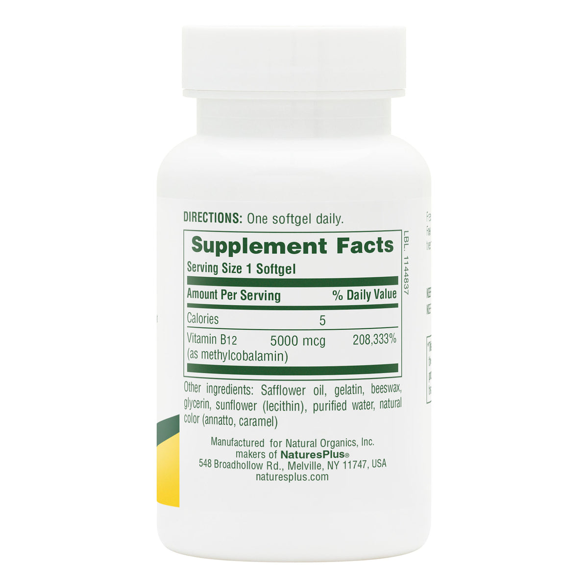 product image of Shot-O-B12® 5000 mcg Softgels containing 30 Count