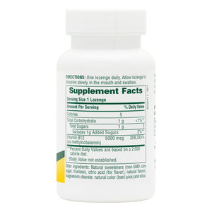 First side product image of Shot-O-B12 5000mcg Lozenges containing 30 Count