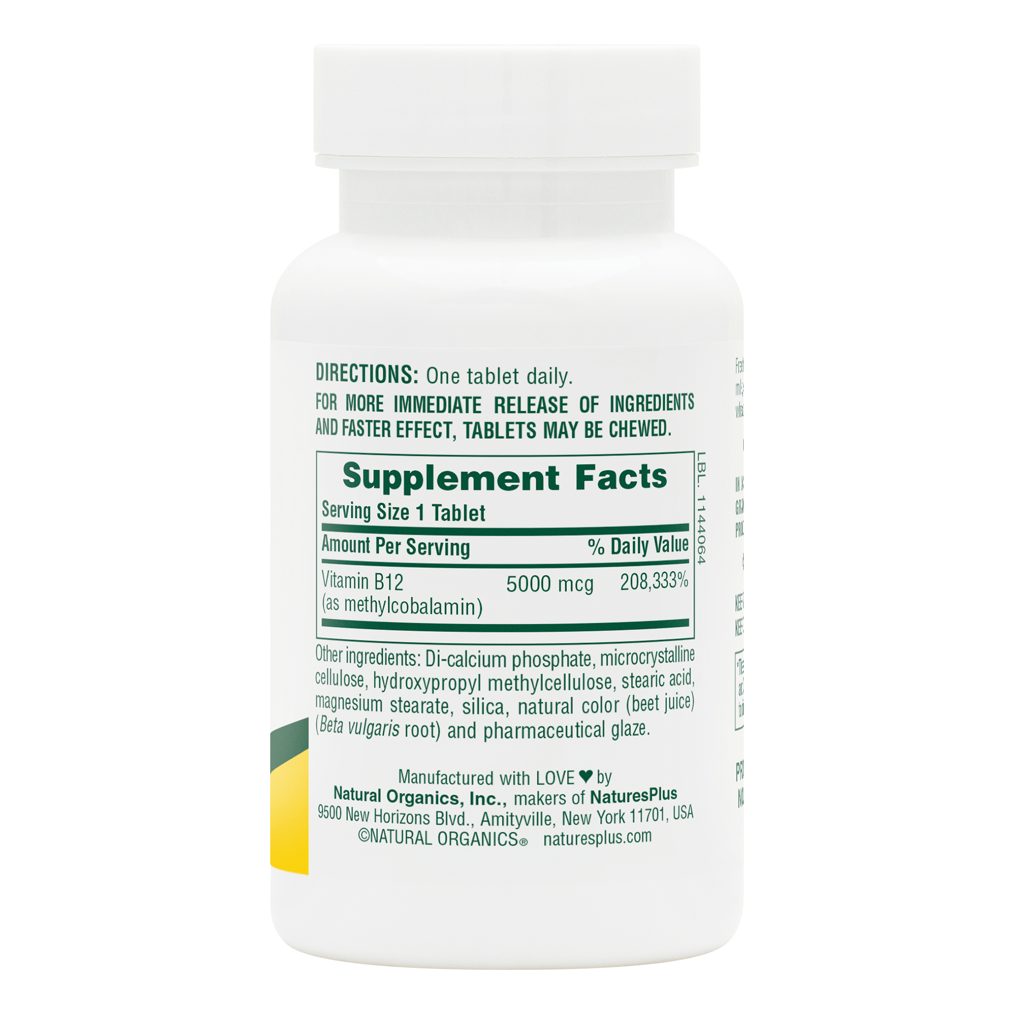Shot-O-B12® 5000 mcg Sustained Release Tablets - 30 Count