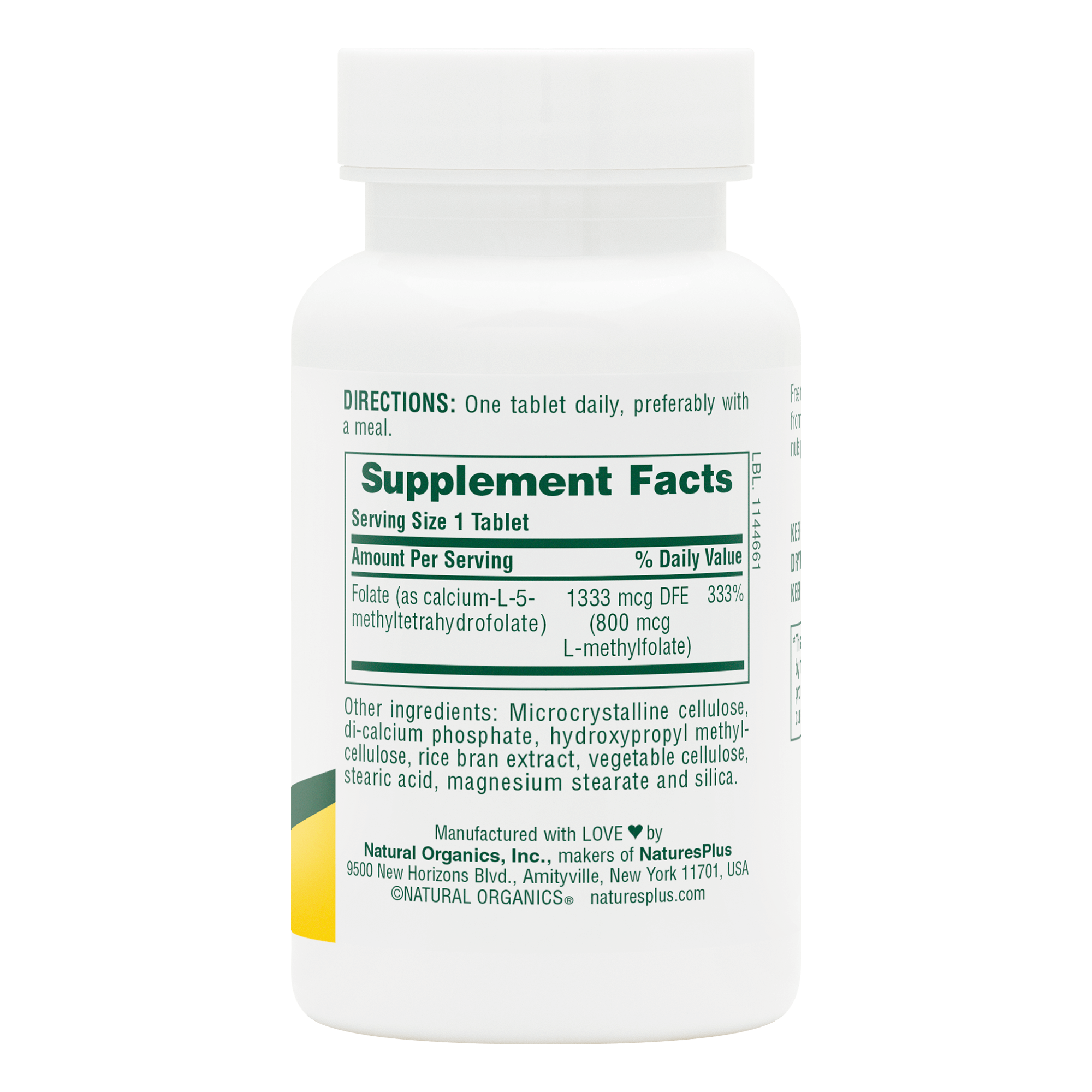 Folic Acid 800 mcg Tablets - 90 Count