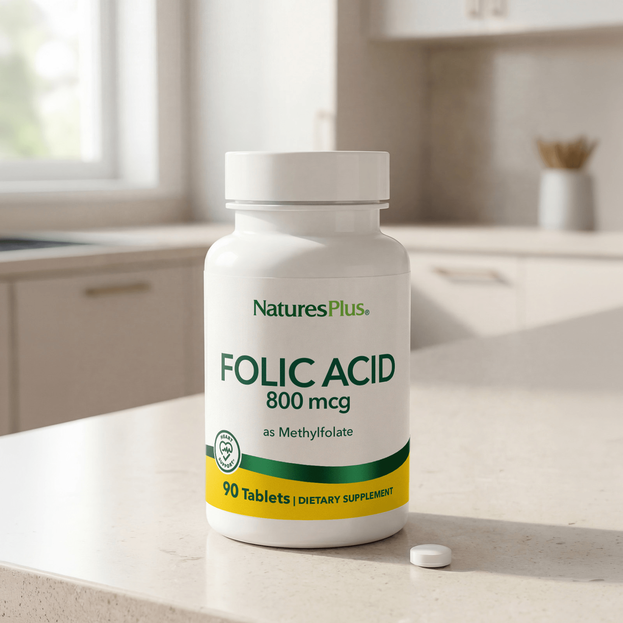 Folic Acid 800 mcg Tablets - 90 Count