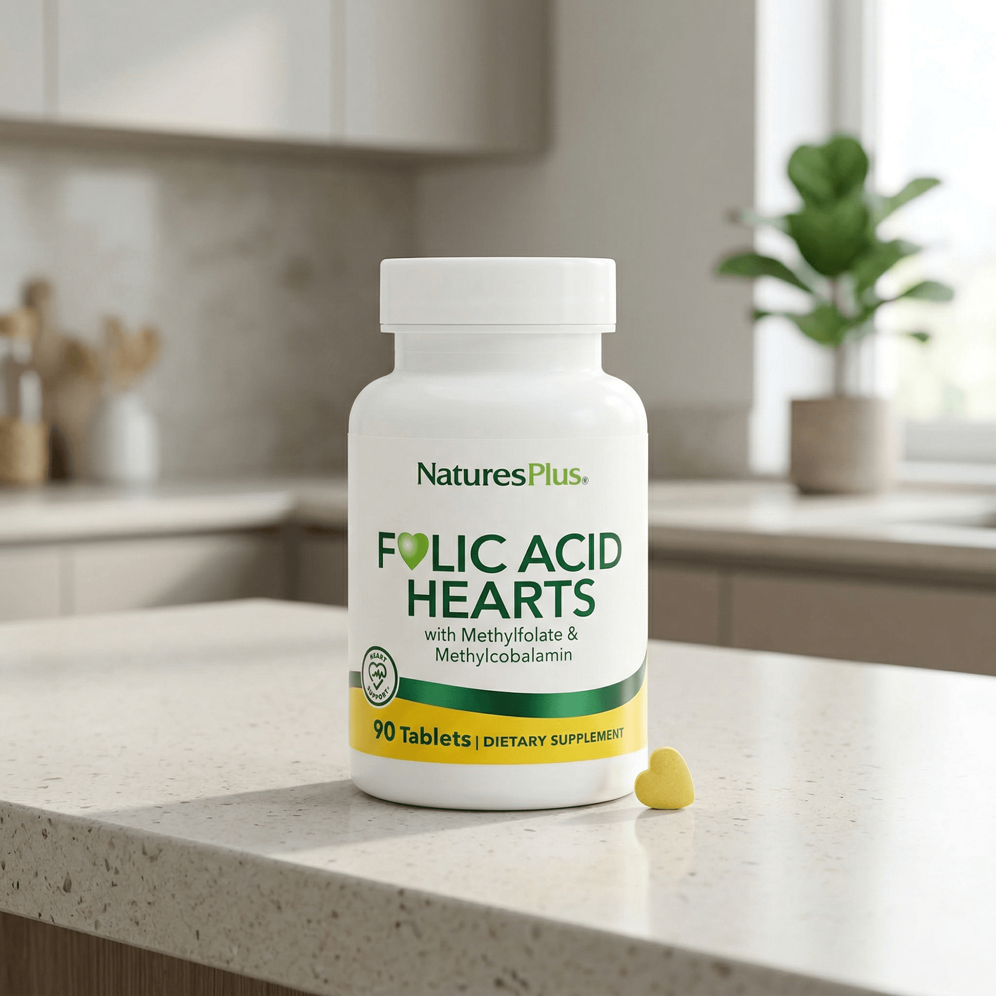 Folic Acid Hearts - 90 Count