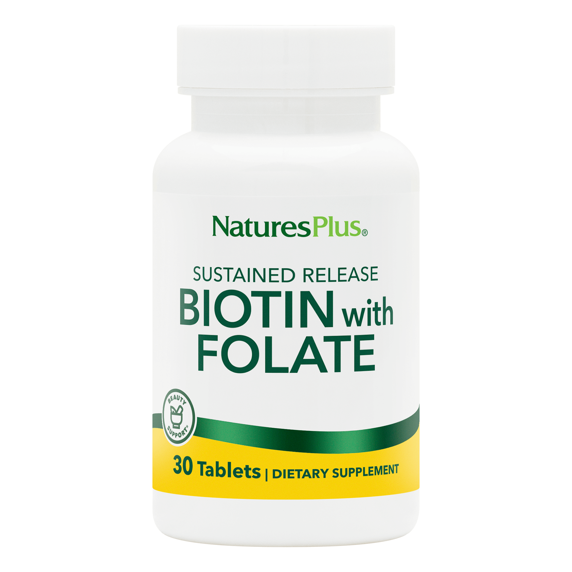 Biotin & Folic Acid (Folate) Sustained Release Tablets - 30 Count