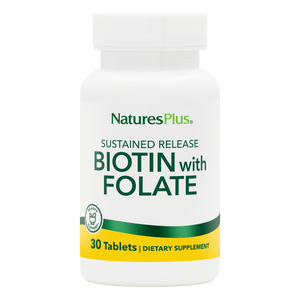 Biotin & Folic Acid (Folate) Sustained Release Tablets - 30 Count