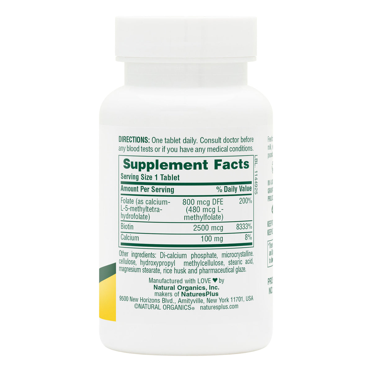 product image of Biotin & Folic Acid (Folate) Sustained Release Tablets containing 30 Count