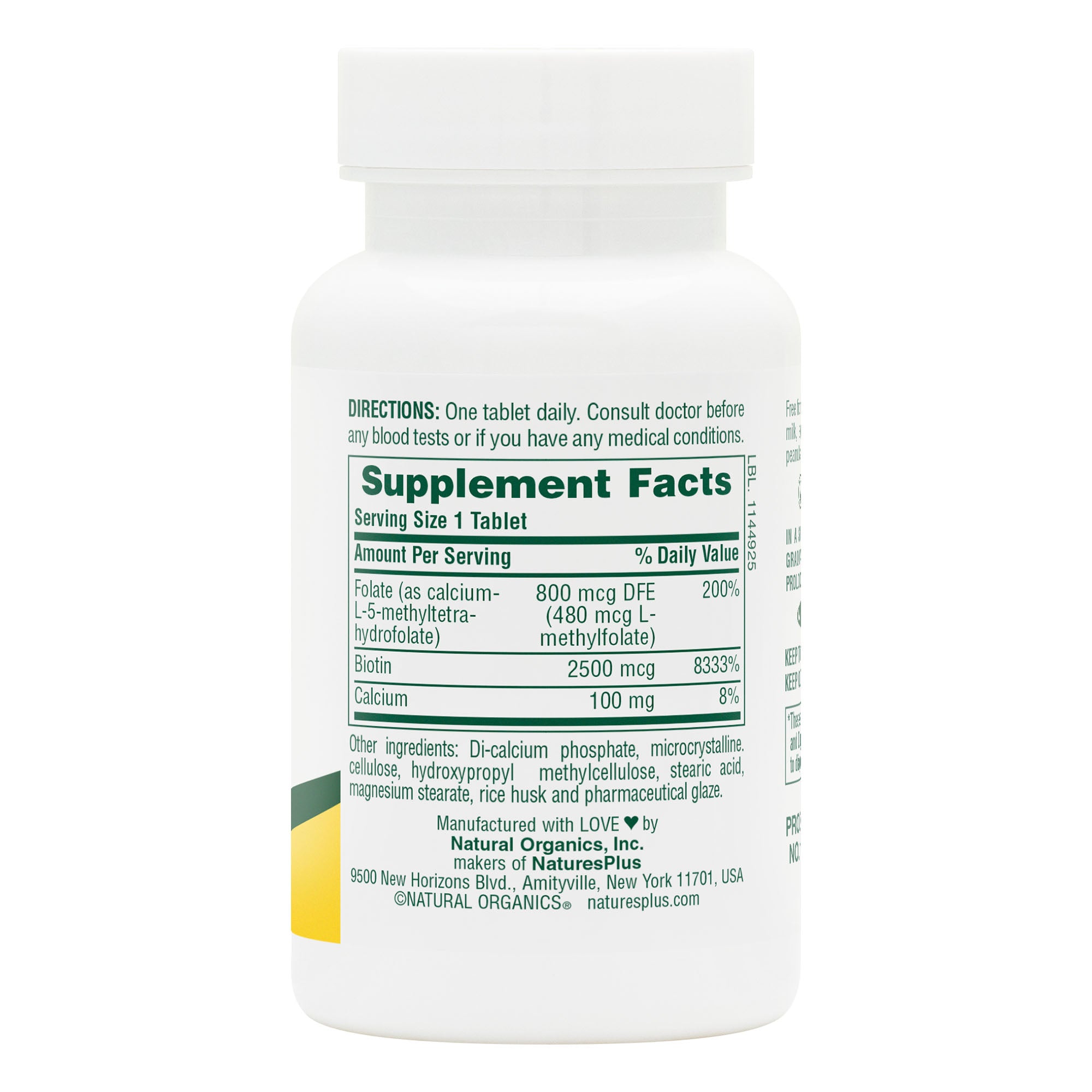 Biotin & Folic Acid (Folate) Sustained Release Tablets