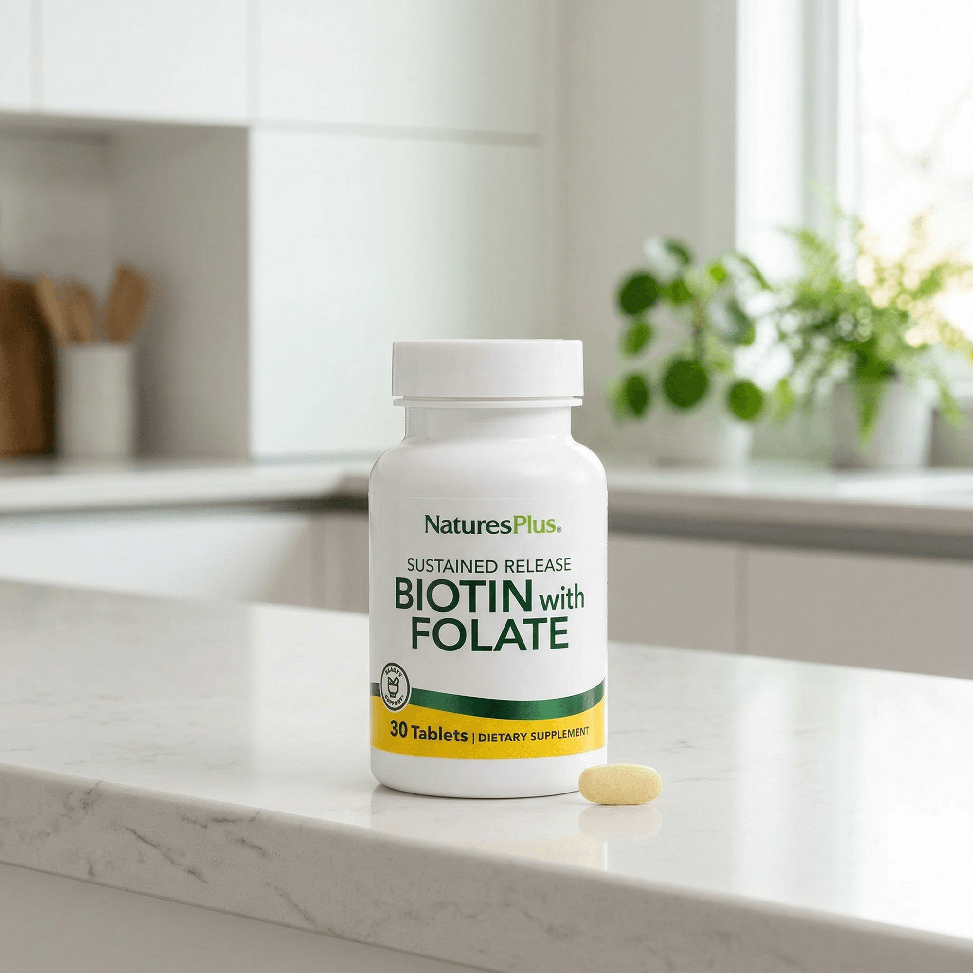 Biotin & Folic Acid (Folate) Sustained Release Tablets - 30 Count