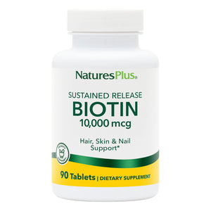 Frontal product image of Biotin 10,000 MCG Tablets containing 90 Count