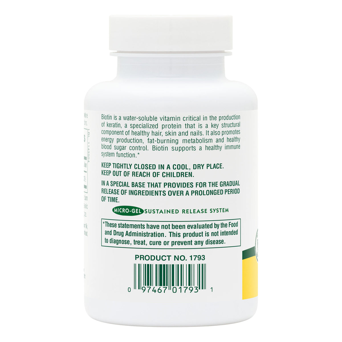 product image of Biotin 10,000 MCG Tablets containing 90 Count