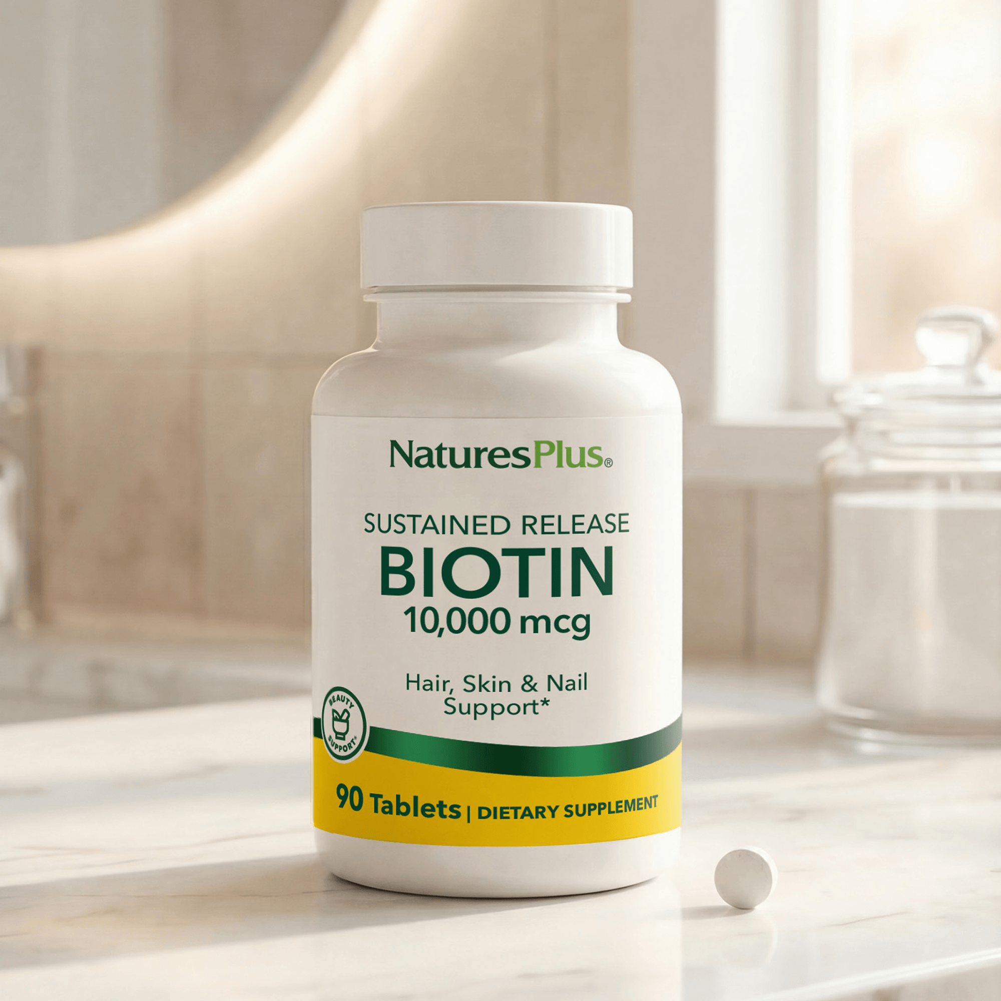 Biotin 10,000 MCG Tablets - 90 Count