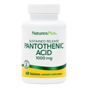 Pantothenic Acid 1000 mg Sustained Release Tablets - 60 Count