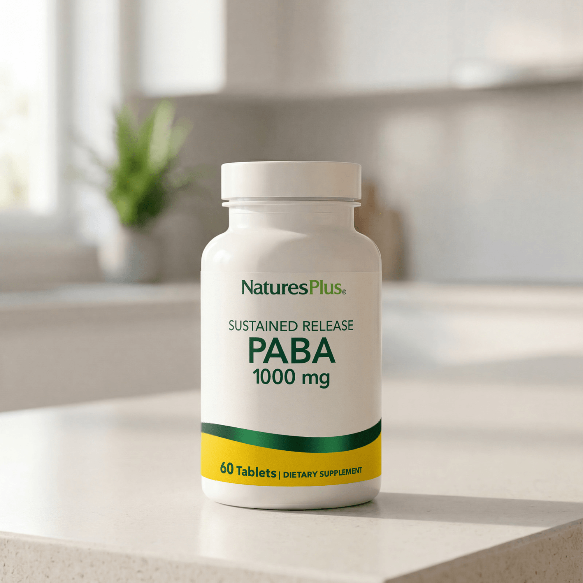 PABA 1000 mg Sustained Release Tablets - 60 Count