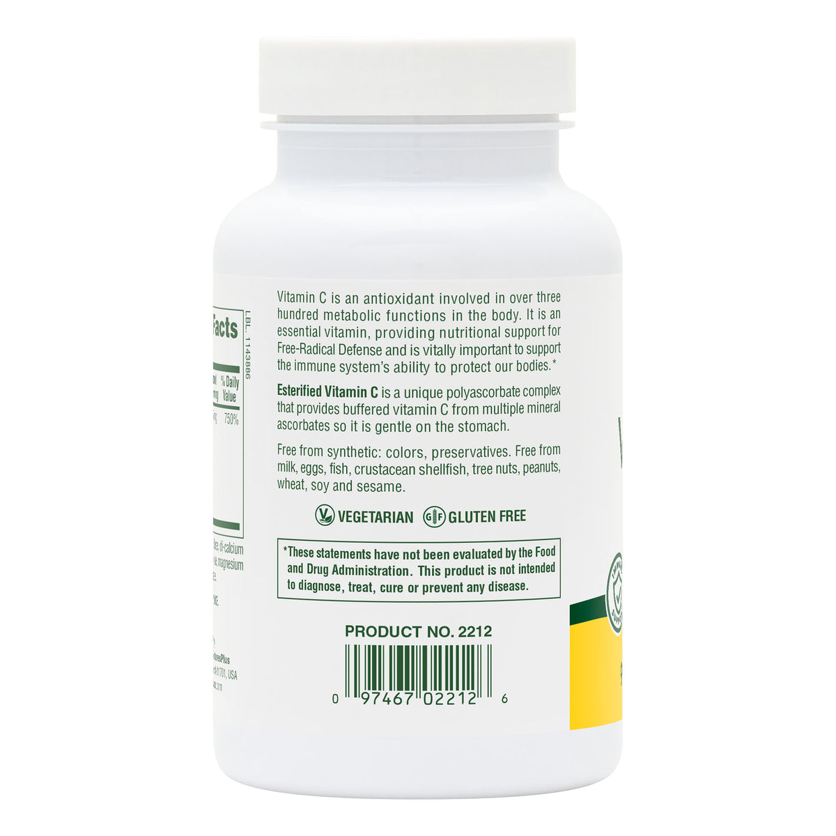 product image of Esterified Vitamin C Tablets containing 90 Count