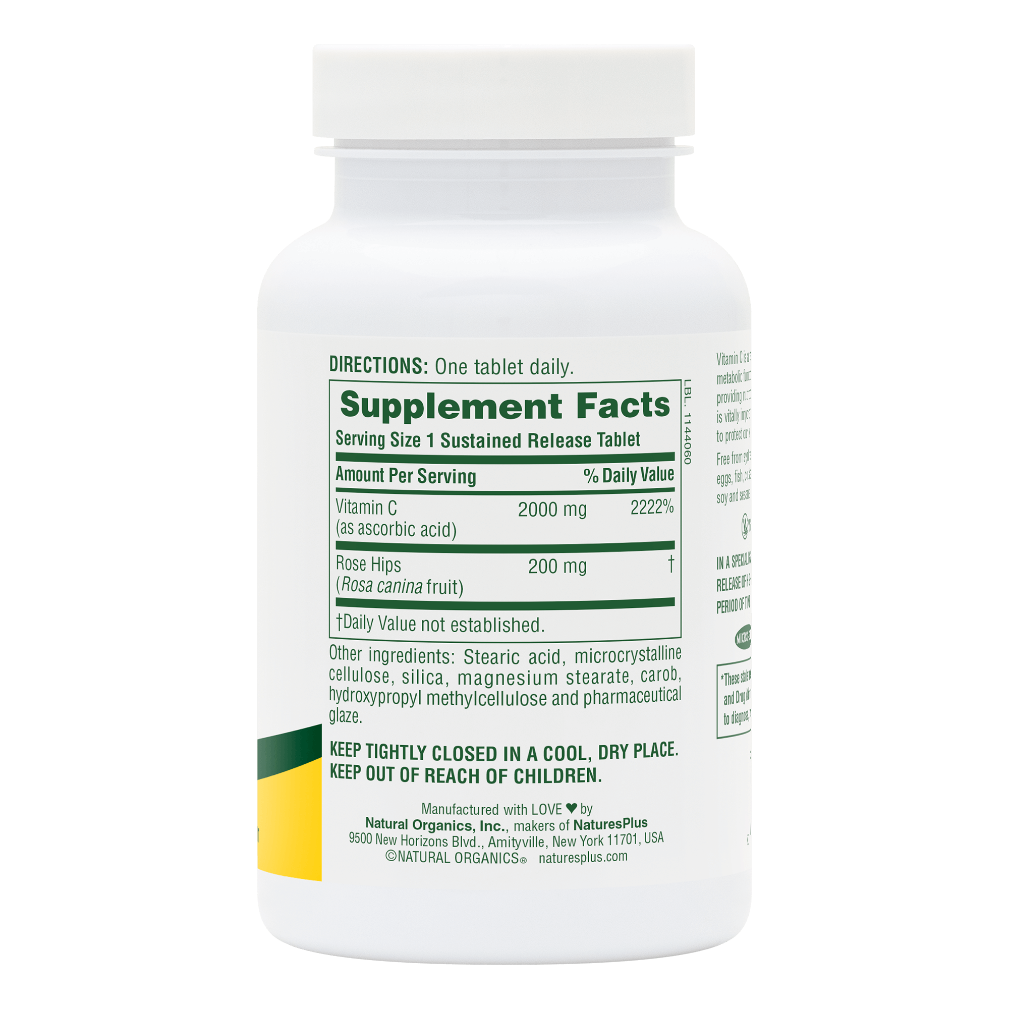 Ultra-C 2,000 mg Sustained Release Tablets - 60 Count