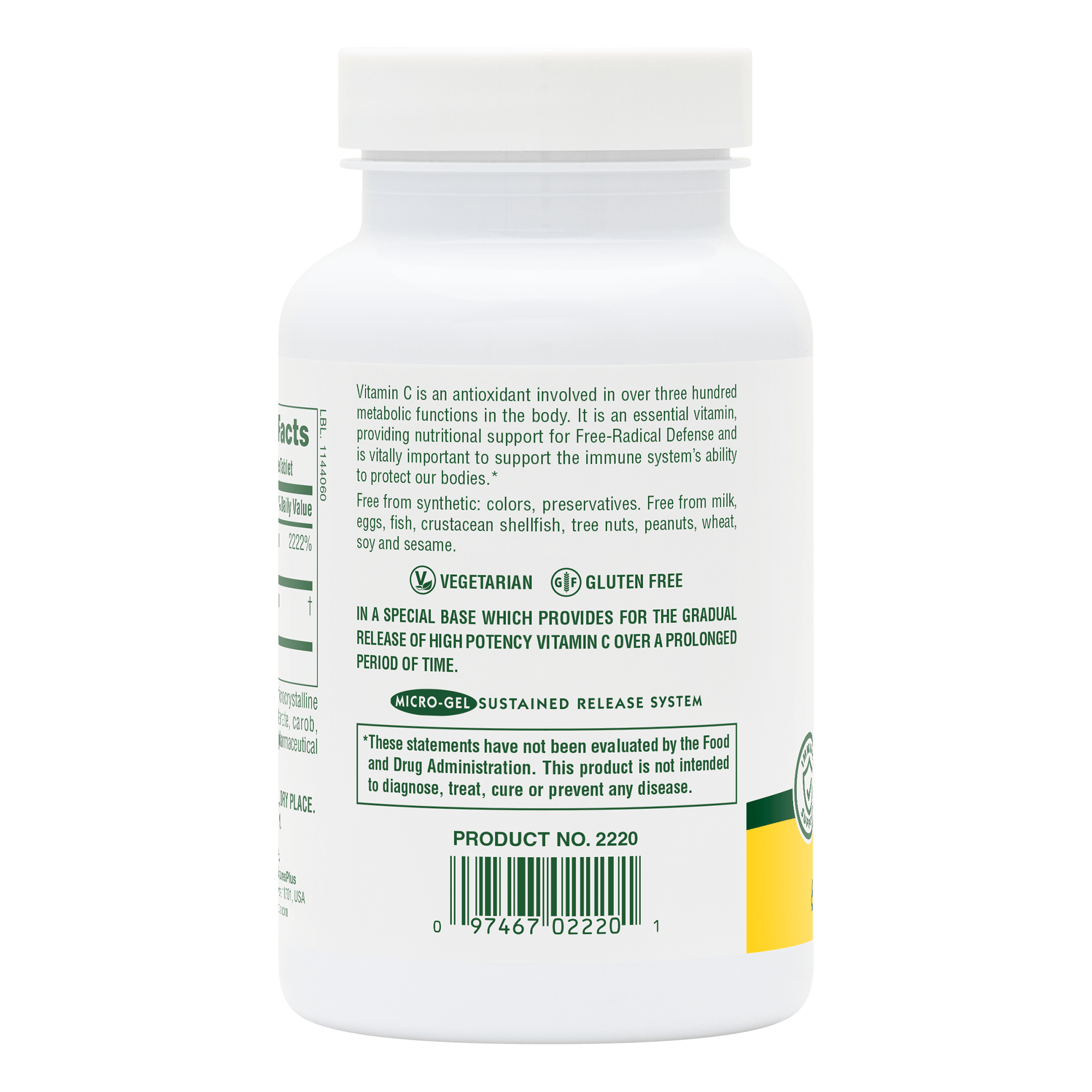 Ultra-C 2,000 mg Sustained Release Tablets - 60 Count