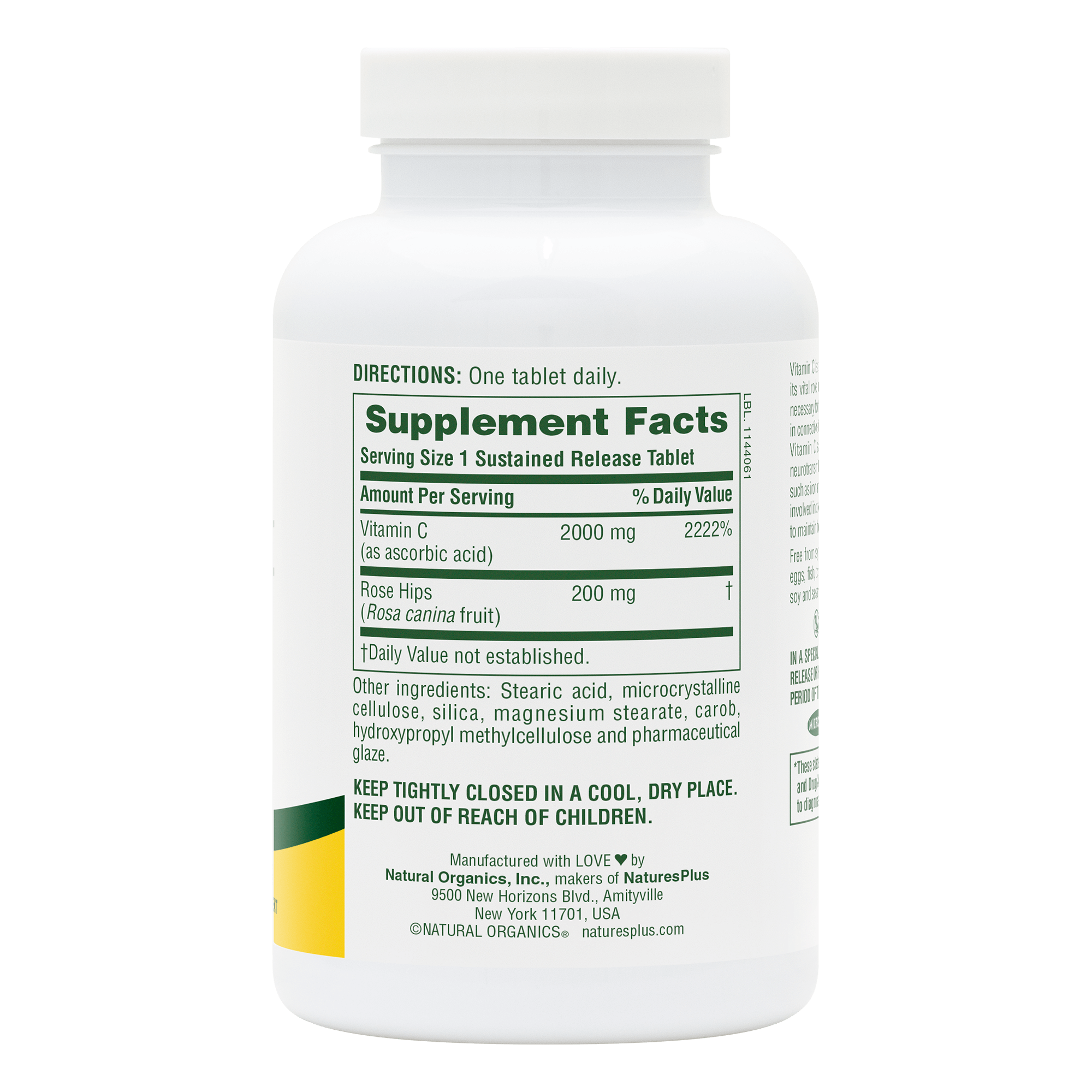Ultra-C 2,000 mg Sustained Release Tablets - 90 Count