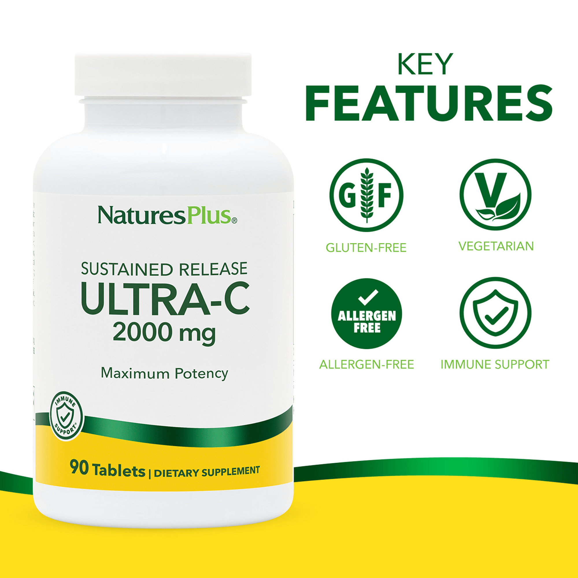Ultra-C 2,000 mg Sustained Release Tablets - 90 Count