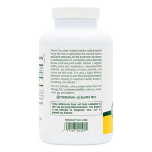 Second side product image of Vitamin C 1000 mg with Rose Hips Tablets containing 180 Count