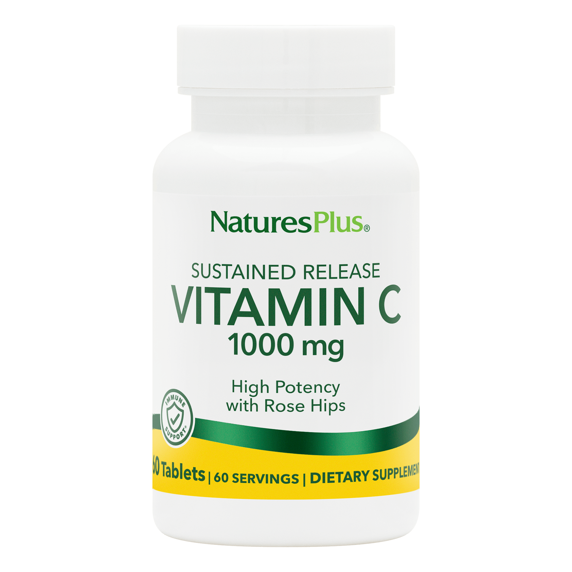 Vitamin C 1000 mg with Rose Hips Sustained Release Tablets - 60 Count