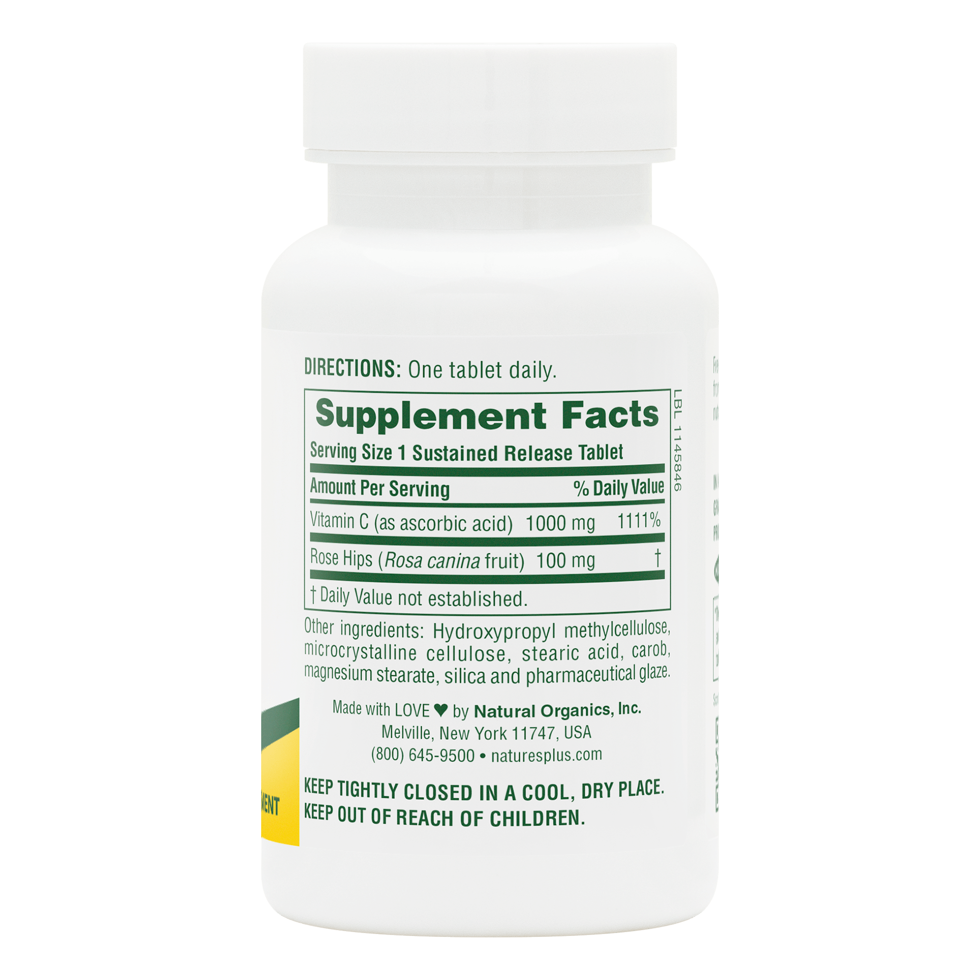 Vitamin C 1000 mg with Rose Hips Sustained Release Tablets - 60 Count