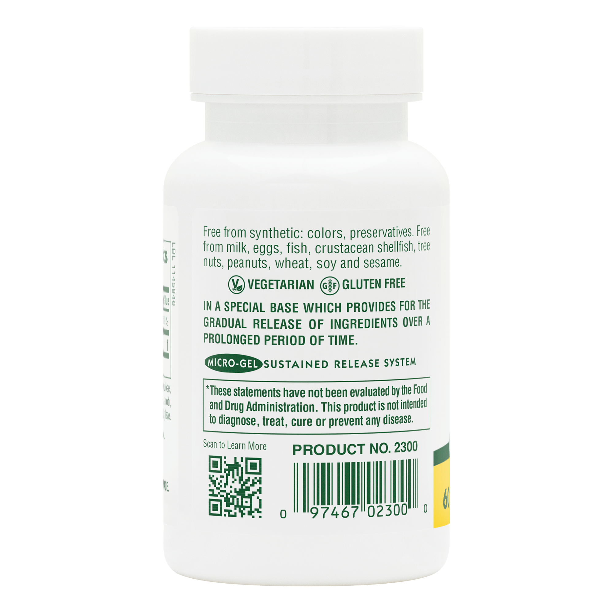 Vitamin C 1000 mg with Rose Hips Sustained Release Tablets - 60 Count