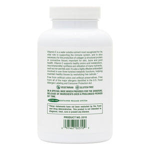 Second side product image of Vitamin C 1000 mg with Rose Hips Sustained Release Tablets containing 180 Count
