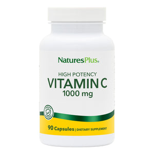 Frontal product image of Vitamin C 1000 mg Capsules containing 90 Count