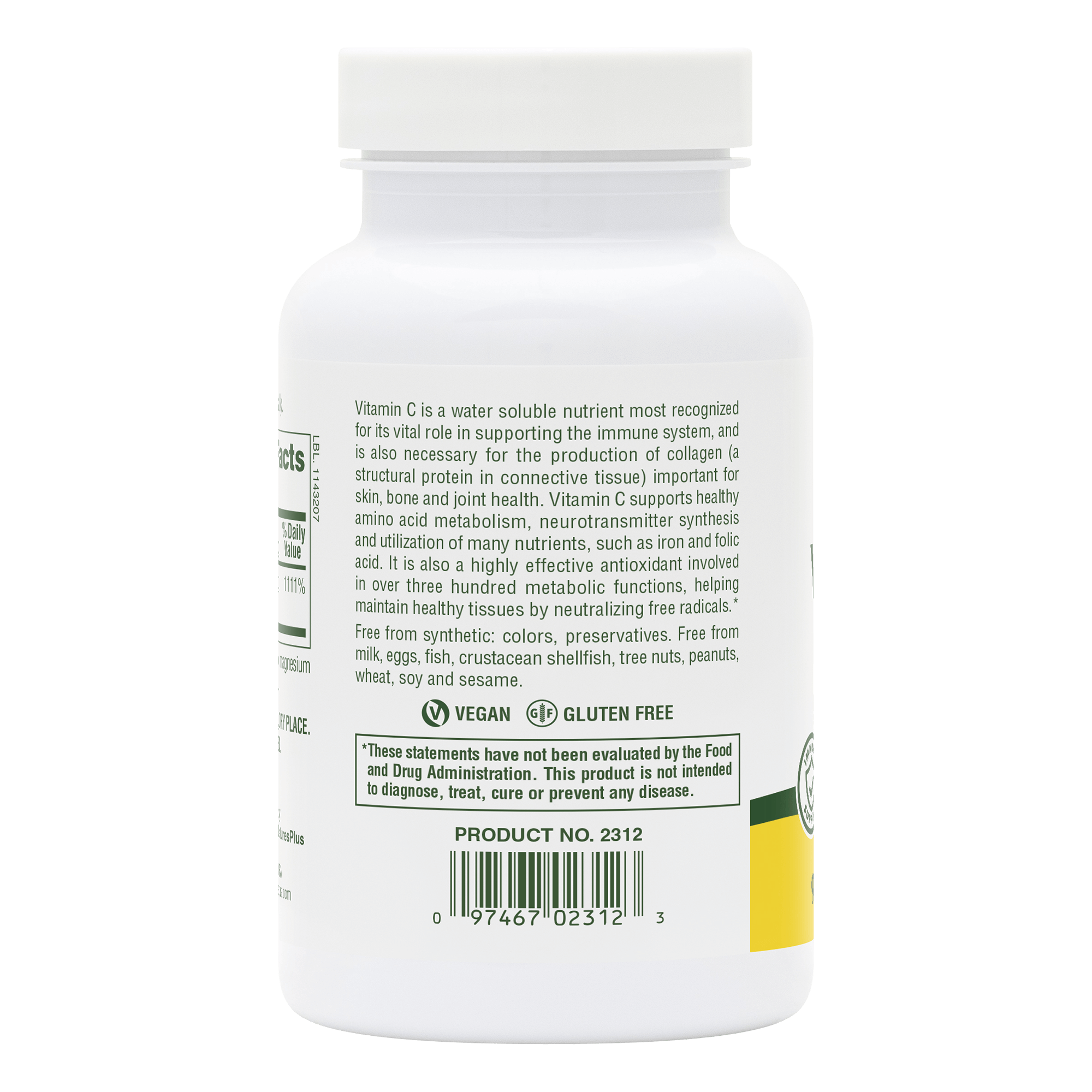 Vitamin C 1000 mg Capsules - 90 Count