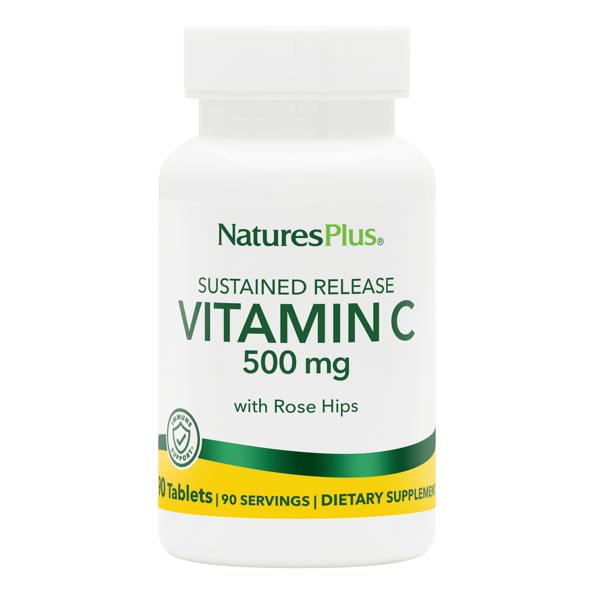 Vitamin C 500 mg with Rose Hips Sustained Release Tablets - 90 Count