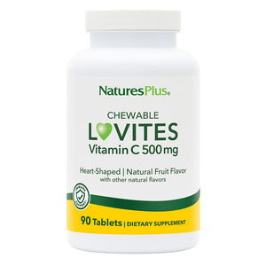 Frontal product image of Lovites® Vitamin C 500 mg Chewables containing 90 Count