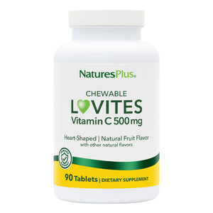 Frontal product image of Lovites® Vitamin C 500 mg Chewables containing 90 Count