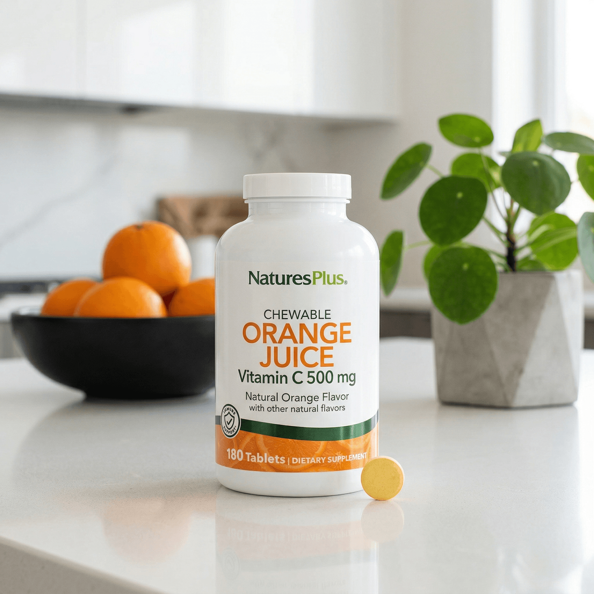 Orange Juice Vitamin C 500 mg Chewables - 180 Count