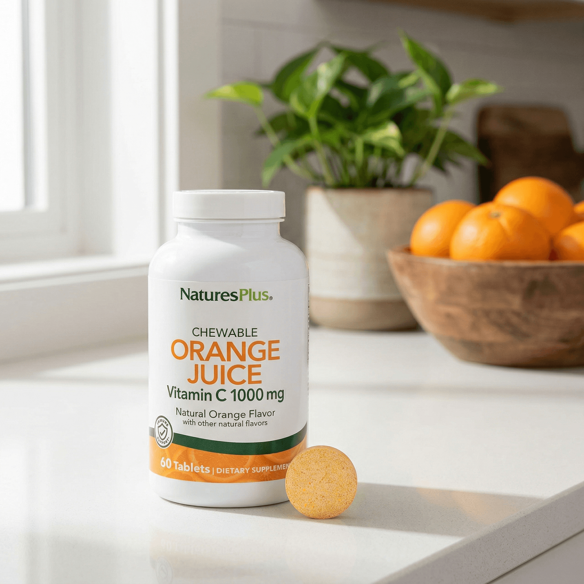 Orange Juice Vitamin C 1000 mg Chewables - 60 Count
