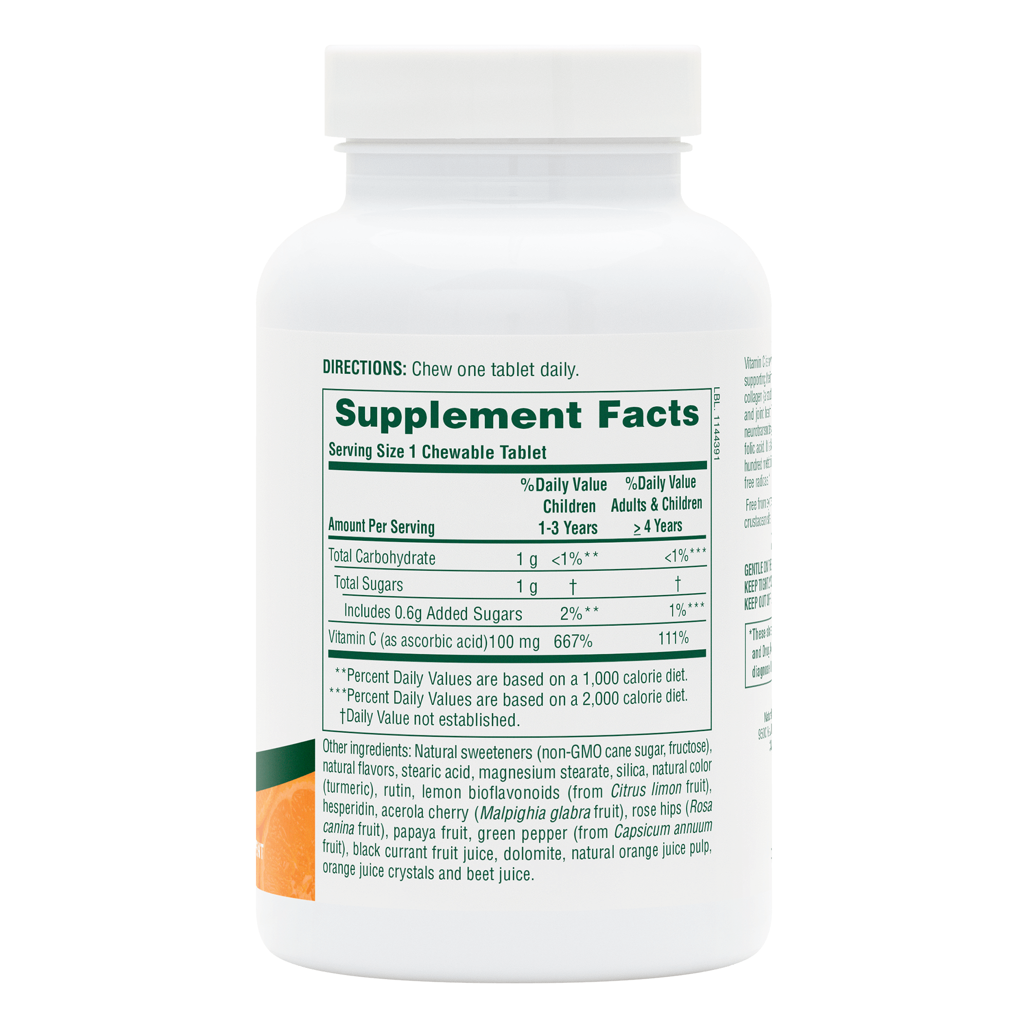 Orange Juice Jr.® Vitamin C 100 mg Chewables - 180 Count