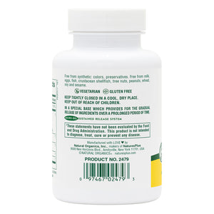 Second side product image of Super C Complex Sustained Release Tablets containing 60 Count