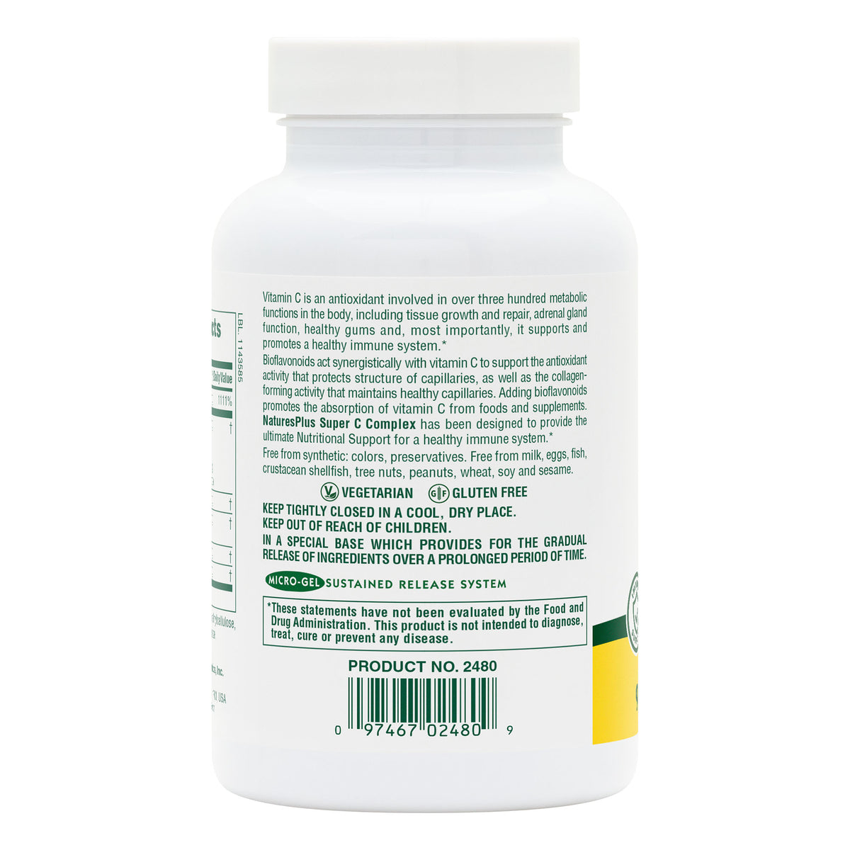 product image of Super C Complex Sustained Release Tablets containing 90 Count