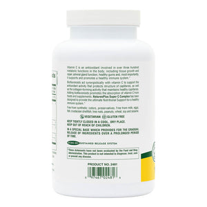 Second side product image of Super C Complex Sustained Release Tablets containing 180 Count