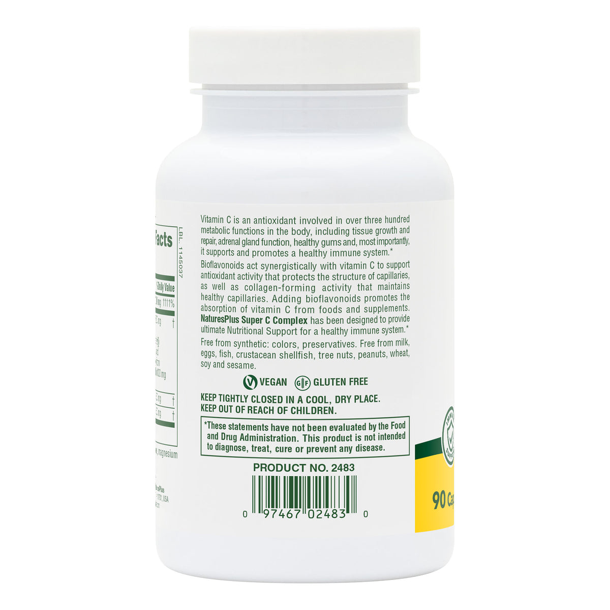 product image of Super C Complex 1000 mg Capsules containing 90 Count